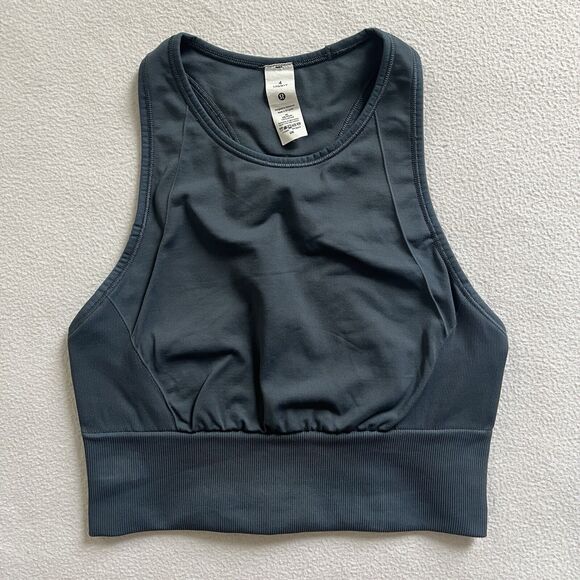 lululemon athletica Other - Lululemon Women Iron Blue Ebb to Train Bra High Neck Medium Support C/D Cup 4